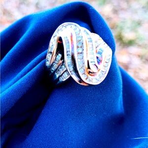 Elegant 14 k overlay- Genuine Diamond Ring - JC Penney’s- 1 gem missing! Sale $!